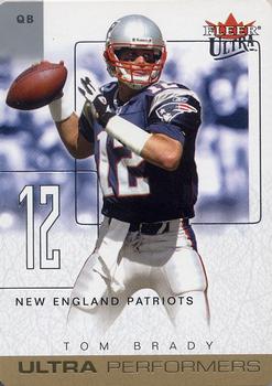 2004 Ultra - Ultra Performers Gold Die Cuts #1 UP Tom Brady Front