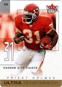 2004 Ultra - Ultra Performers Gold Die Cuts #3 UP Priest Holmes Front