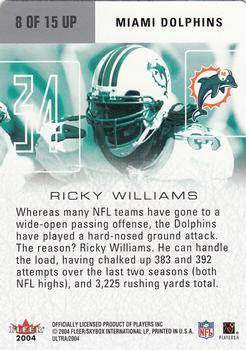 2004 Ultra - Ultra Performers Gold Die Cuts #8 UP Ricky Williams Back