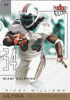 2004 Ultra - Ultra Performers Gold Die Cuts #8 UP Ricky Williams Front