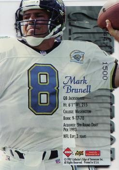 1997 Collector's Edge Extreme - Forerunners #6 Mark Brunell Back