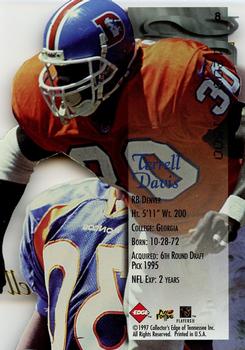 1997 Collector's Edge Extreme - Forerunners #8 Terrell Davis Back