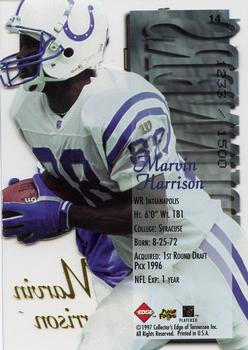 1997 Collector's Edge Extreme - Forerunners #14 Marvin Harrison Back