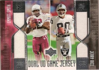 2004 Upper Deck - Dual UD Game Jerseys #SR-2J Emmitt Smith / Jerry Rice Front