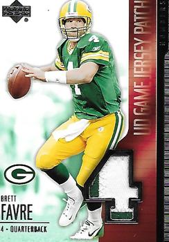2004 Upper Deck - UD Game Jersey Patches Numbers #PNU-BF Brett Favre Front