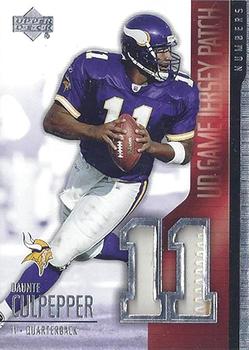 2004 Upper Deck - UD Game Jersey Patches Numbers #PNU-DC Daunte Culpepper Front