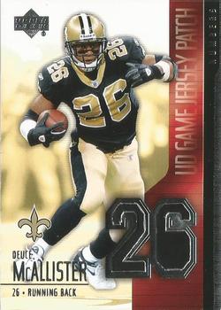 2004 Upper Deck - UD Game Jersey Patches Numbers #PNU-DM Deuce McAllister Front