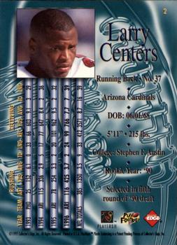 1997 Collector's Edge Masters #2 Larry Centers Back