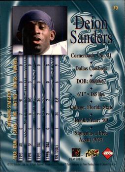 1997 Collector's Edge Masters #70 Deion Sanders Back
