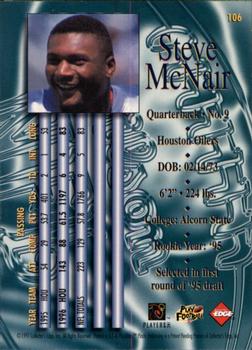 1997 Collector's Edge Masters #106 Steve McNair Back