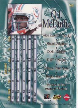 1997 Collector's Edge Masters #143 O.J. McDuffie Back