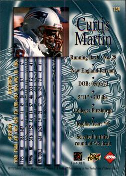 1997 Collector's Edge Masters #159 Curtis Martin Back