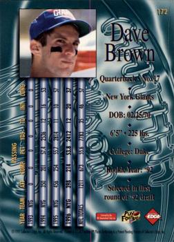 1997 Collector's Edge Masters #172 Dave Brown Back