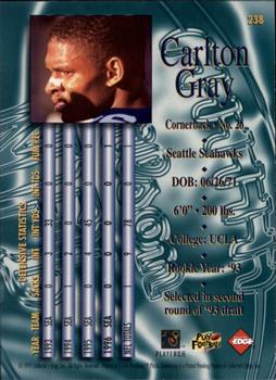 1997 Collector's Edge Masters #238 Carlton Gray Back