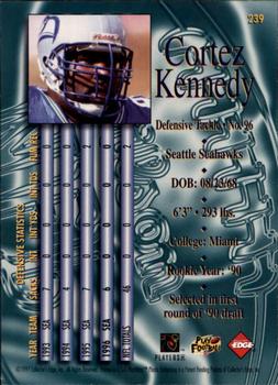 1997 Collector's Edge Masters #239 Cortez Kennedy Back