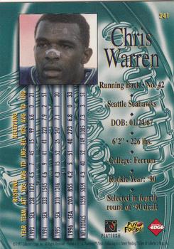 1997 Collector's Edge Masters #241 Chris Warren Back