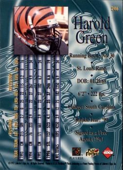 1997 Collector's Edge Masters #246 Harold Green Back