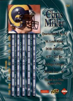 1997 Collector's Edge Masters #247 Chris Miller Back