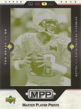 2004 Upper Deck - Master Player Printing Plates Yellow #114 Tom Brady Front