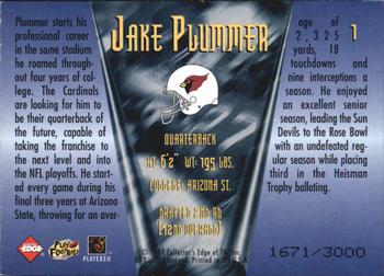 1997 Collector's Edge Masters - Crucibles #1 Jake Plummer Back