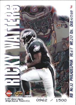 1997 Collector's Edge Masters - Night Games #3 Ricky Watters Back
