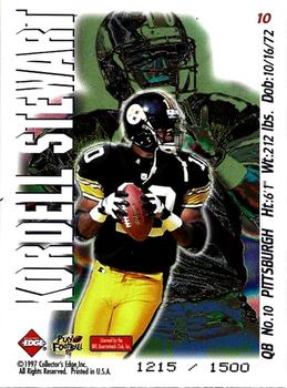 1997 Collector's Edge Masters - Night Games #10 Kordell Stewart Back