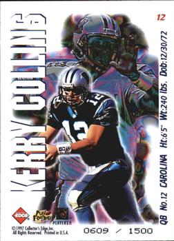 1997 Collector's Edge Masters - Night Games #12 Kerry Collins Back