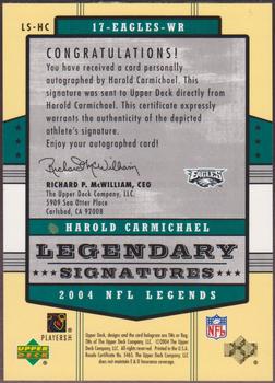 2004 Upper Deck Legends - Legendary Signatures #LS-HC Harold Carmichael Back