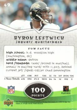2004 Upper Deck Power Up - Green #43 Byron Leftwich Back