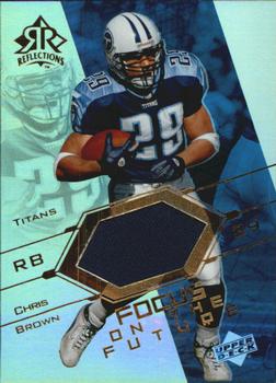 2004 Upper Deck Reflections - Focus on the Future Jerseys Gold #FO-CB Chris Brown Front