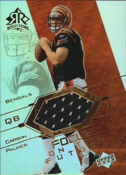 2004 Upper Deck Reflections - Focus on the Future Jerseys Gold #FO-CP Carson Palmer Front