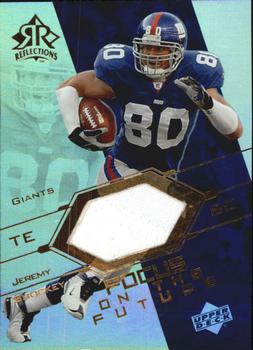 2004 Upper Deck Reflections - Focus on the Future Jerseys Gold #FO-JS Jeremy Shockey Front