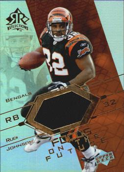 2004 Upper Deck Reflections - Focus on the Future Jerseys Gold #FO-RJ Rudi Johnson Front