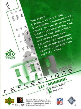 2004 Upper Deck Reflections - Green #114 Eli Manning Back
