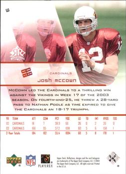 2004 Upper Deck Reflections - Red #3 Josh McCown Back
