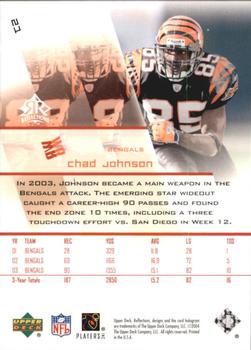 2004 Upper Deck Reflections - Red #21 Chad Johnson Back