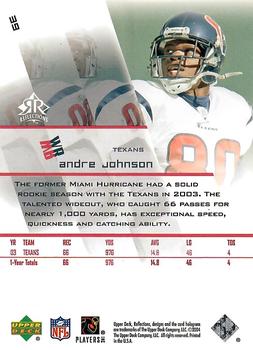 2004 Upper Deck Reflections - Red #39 Andre Johnson Back