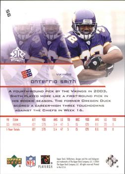 2004 Upper Deck Reflections - Red #56 Onterrio Smith Back