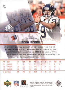 2004 Upper Deck Reflections - Red #82 Drew Brees Back