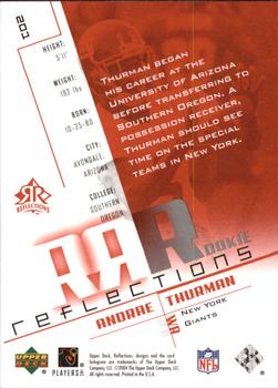 2004 Upper Deck Reflections - Red #201 Andrae Thurman Back