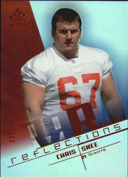 2004 Upper Deck Reflections - Red #252 Chris Snee Front