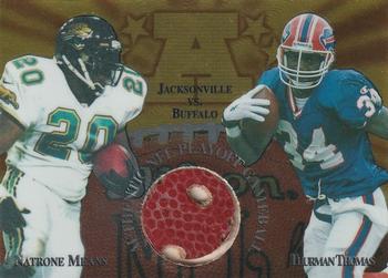 1997 Collector's Edge Masters - Playoff Game Ball #1 Natrone Means / Thurman Thomas Front