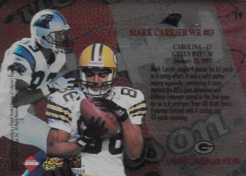 1997 Collector's Edge Masters - Playoff Game Ball #19 Mark Carrier / Antonio Freeman Back