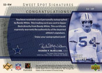 2004 Upper Deck Sweet Spot - Signatures Gold #SS-RW Randy White Back