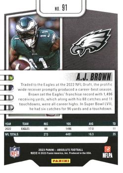 2023 Panini Absolute #91 A.J. Brown Back