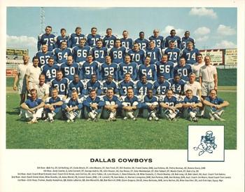 1962 Tang Team Photos #NNO Dallas Cowboys Front