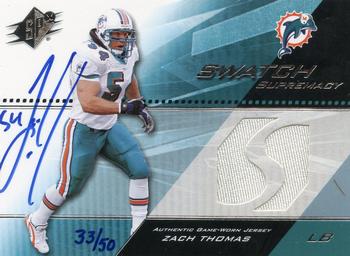 2004 Upper Deck Ultimate Collection - Autographed Buybacks #SW-ZT Zach Thomas Front