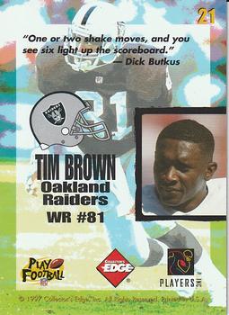 1997 Collector's Edge Masters - Ripped #21 Tim Brown Back