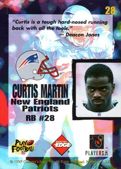 1997 Collector's Edge Masters - Ripped #28 Curtis Martin Back