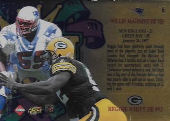 1997 Collector's Edge Masters - Super Bowl XXXI Game Ball #6 Reggie White / Willie McGinest Back